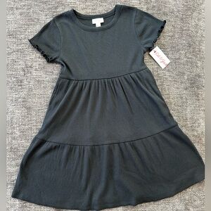 Girls Cat & Jack Black Ribbed Summer Dress Size 8